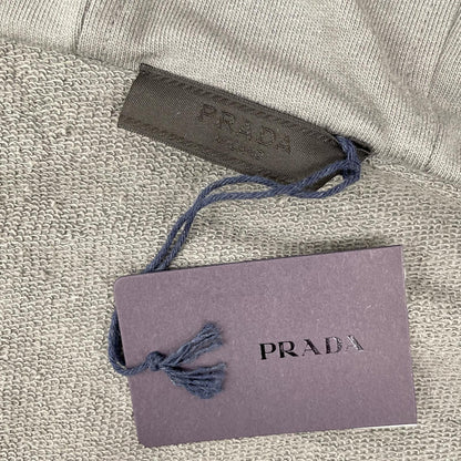 PRADA プラダ SJC568 グレー ラバーロゴ ハイブリッド ジップパーカ ジャケット