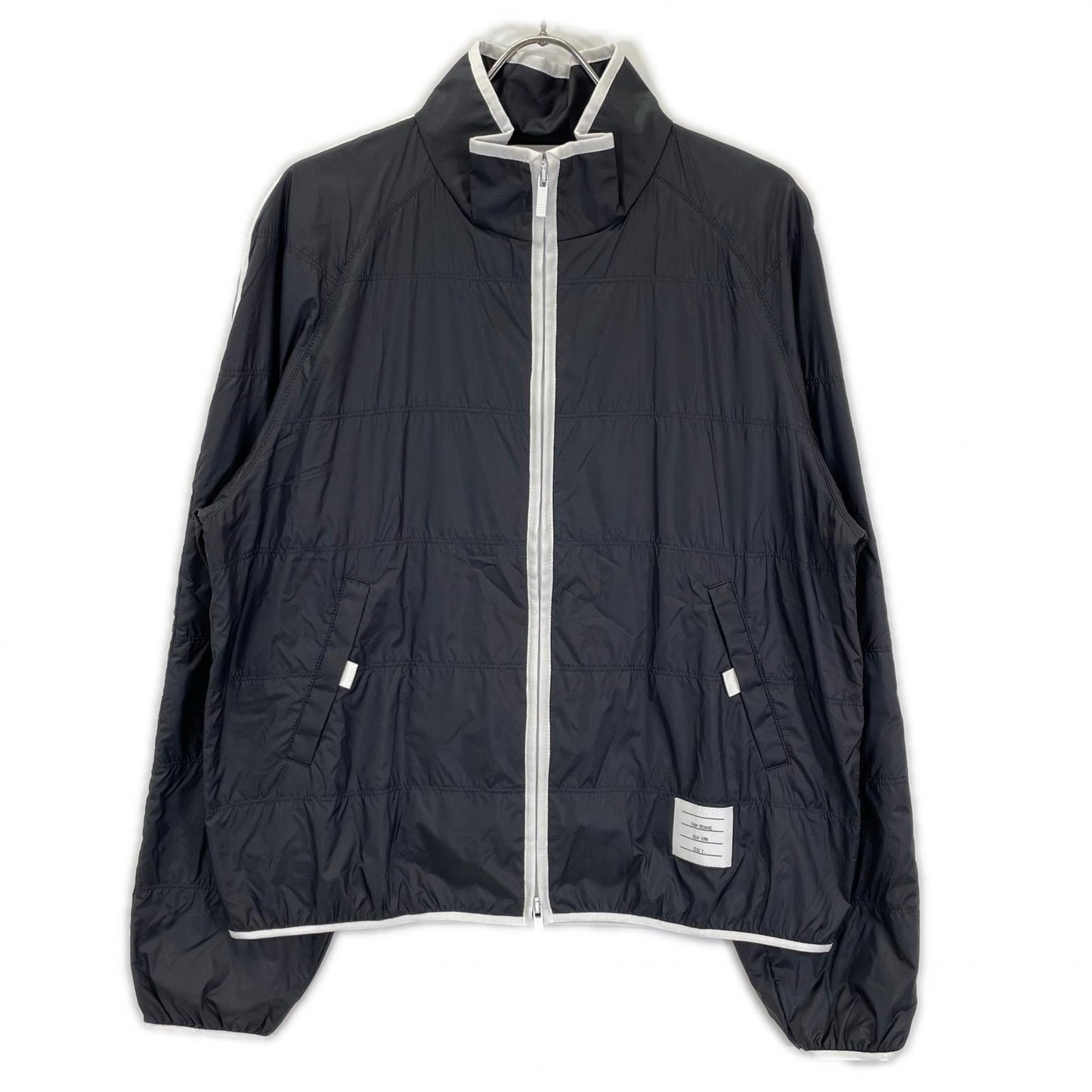 THOM BROWNE トムブラウン MJT319A-06859415 ブラック リップストップ トラックジャケット トップス