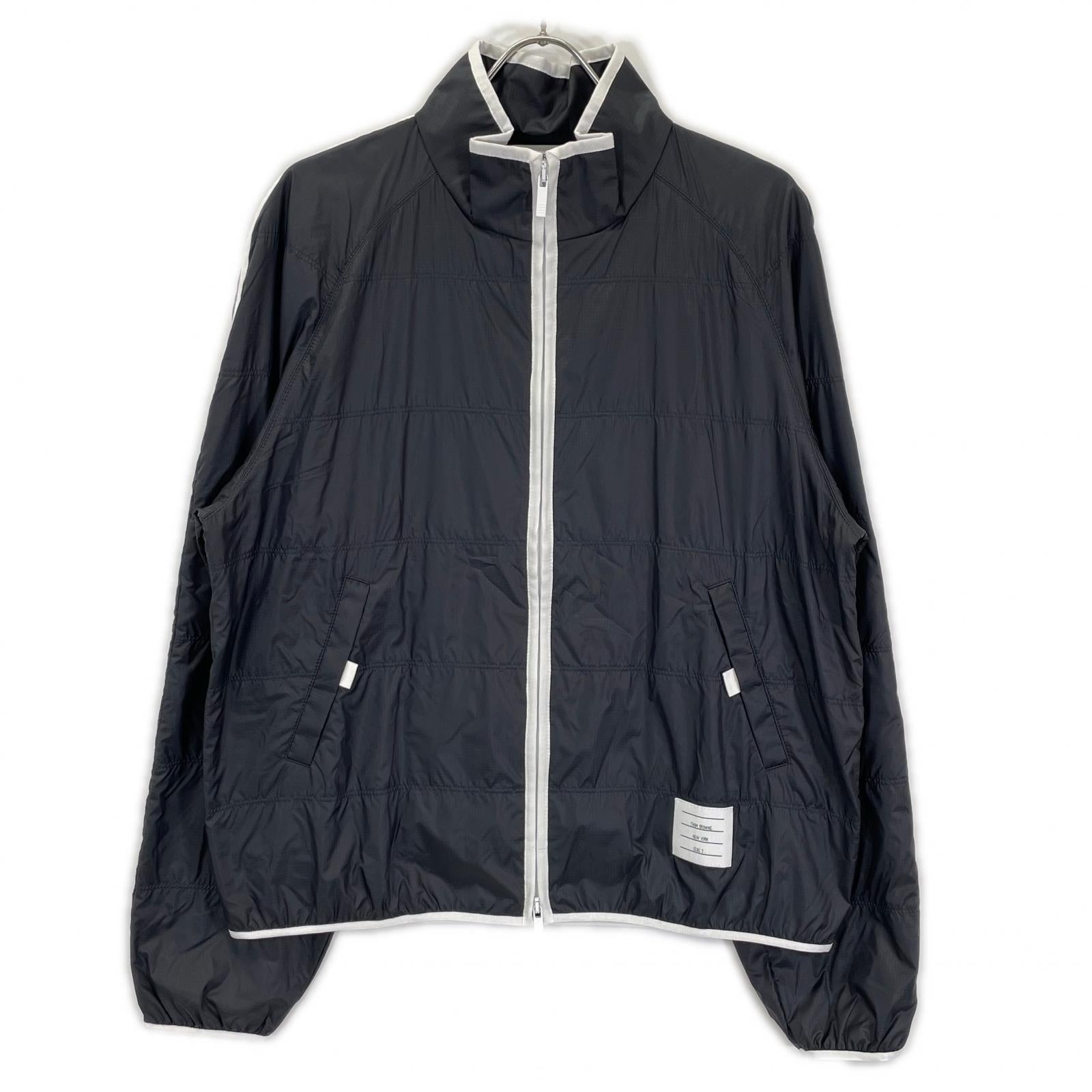 THOM BROWNE トムブラウン MJT319A-06859415 ブラック リップストップ トラックジャケット トップス