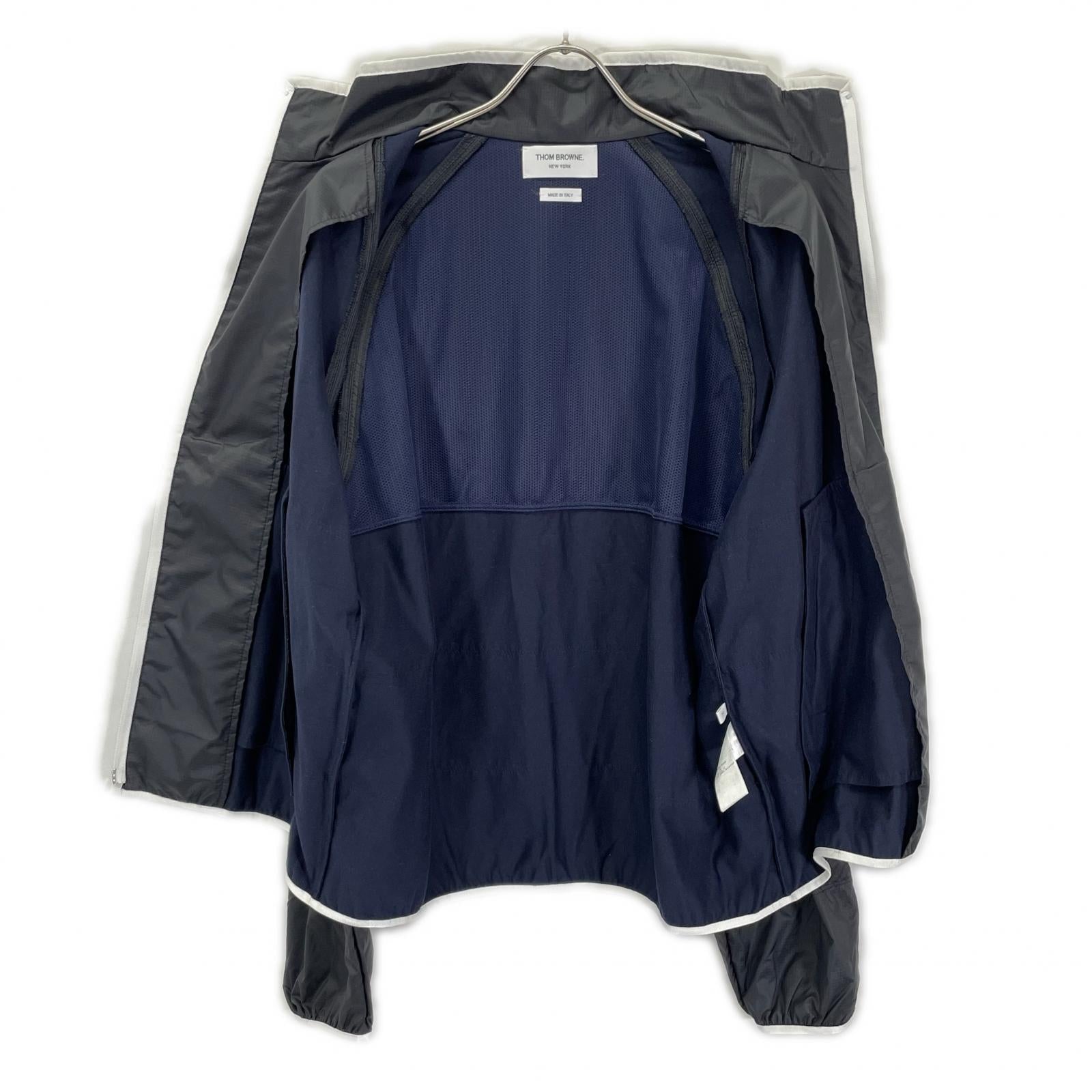 THOM BROWNE トムブラウン MJT319A-06859415 ブラック リップストップ トラックジャケット トップス