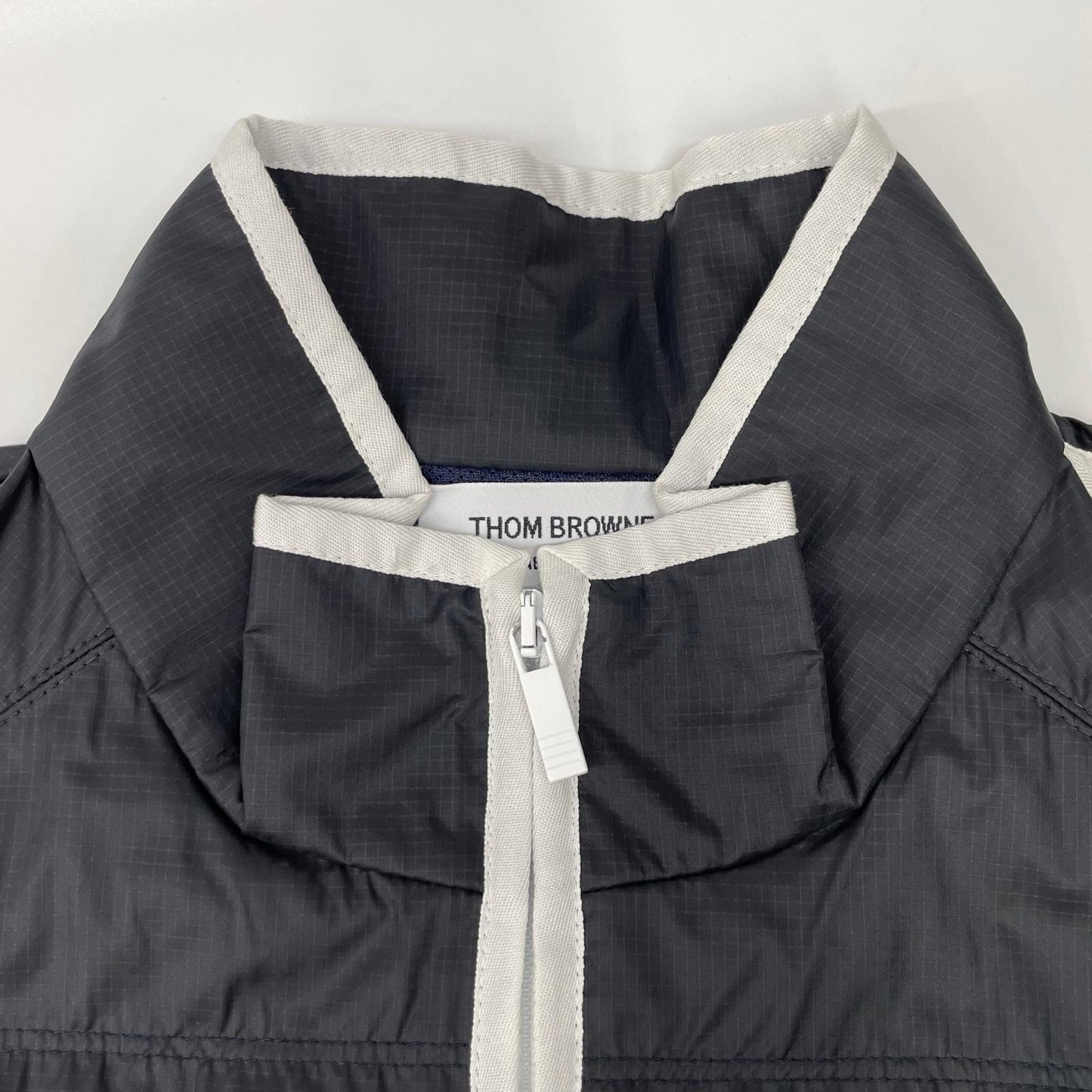 THOM BROWNE トムブラウン MJT319A-06859415 ブラック リップストップ トラックジャケット トップス
