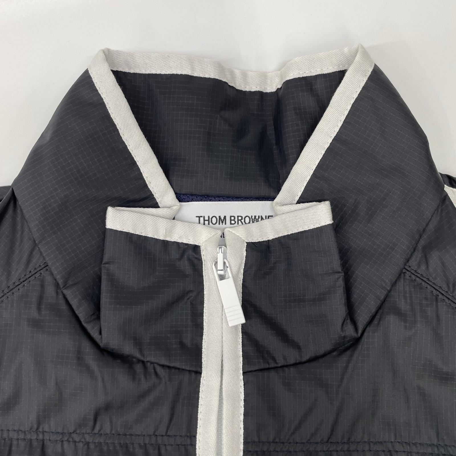 THOM BROWNE トムブラウン MJT319A-06859415 ブラック リップストップ トラックジャケット トップス