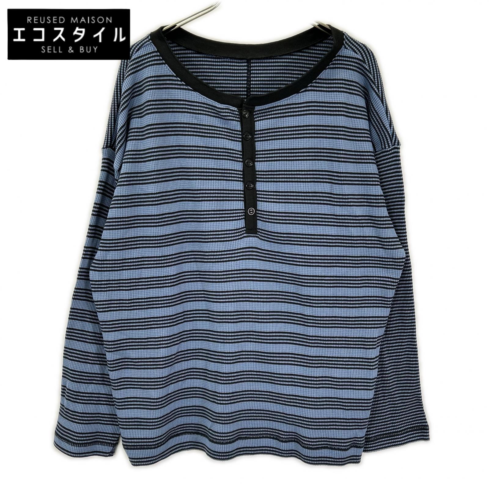 Ameri アメリ RM261-2242AV ×ミラー ボーダー 2WAY ワッフルトップ トップス