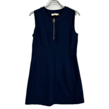Tory Burch トリーバーチ ネイビー ハーフジップ スウェットワンピース ワンピース