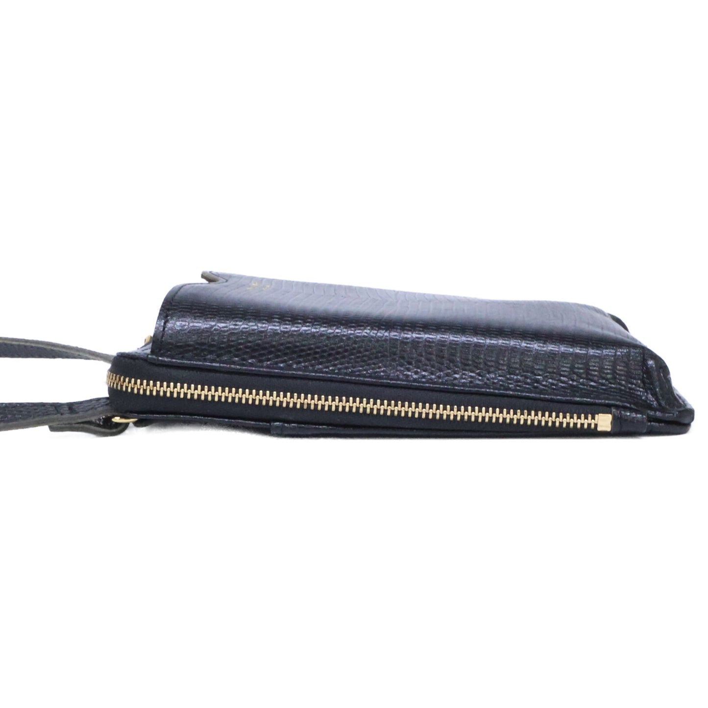 VIOLAd'ORO ヴィオラドーロ 【新品同様】V-1289 ADRIA 型押しレザー スマートフォンポシェット ショルダーバッグ