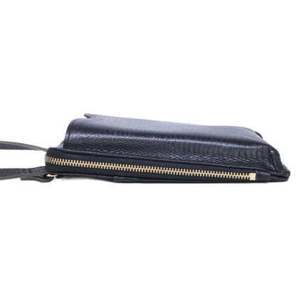 VIOLAd'ORO ヴィオラドーロ 【新品同様】V-1289 ADRIA 型押しレザー スマートフォンポシェット ショルダーバッグ