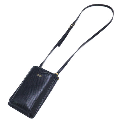 VIOLAd'ORO ヴィオラドーロ 【新品同様】V-1289 ADRIA 型押しレザー スマートフォンポシェット ショルダーバッグ