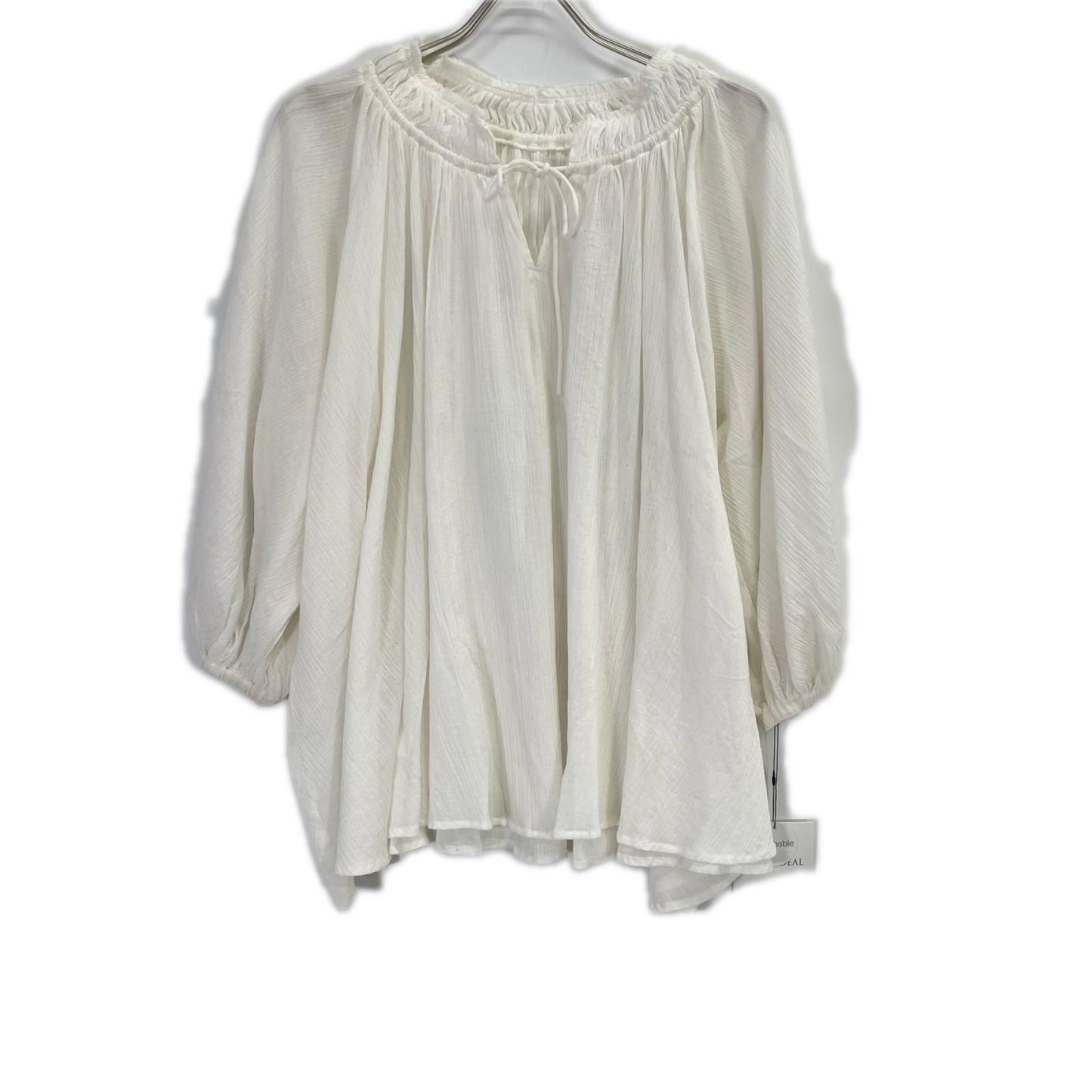 MICA & DEAL マイカアンドディール 0123201135 シアー コットンクレープ 大人甘ブラウス トップス