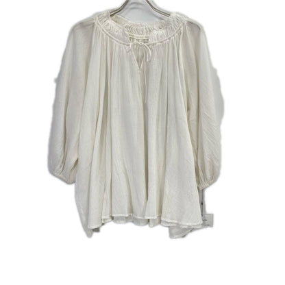 MICA & DEAL マイカアンドディール 0123201135 シアー コットンクレープ 大人甘ブラウス トップス