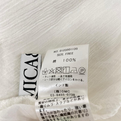 MICA & DEAL マイカアンドディール 0123201135 シアー コットンクレープ 大人甘ブラウス トップス