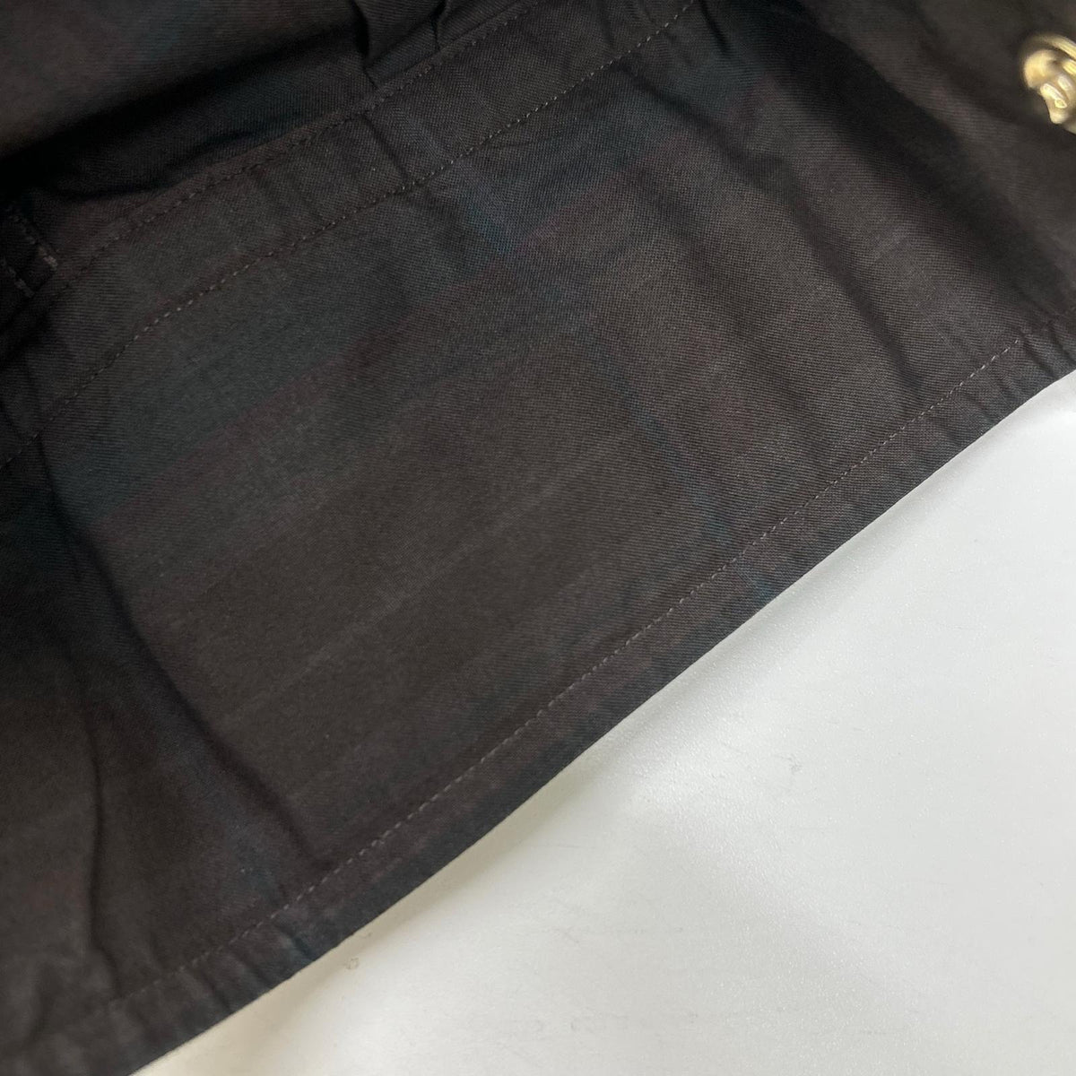 GUCCI グッチ G9IOGB ダークブラウンストライプ ウエスタンシャツ トップス