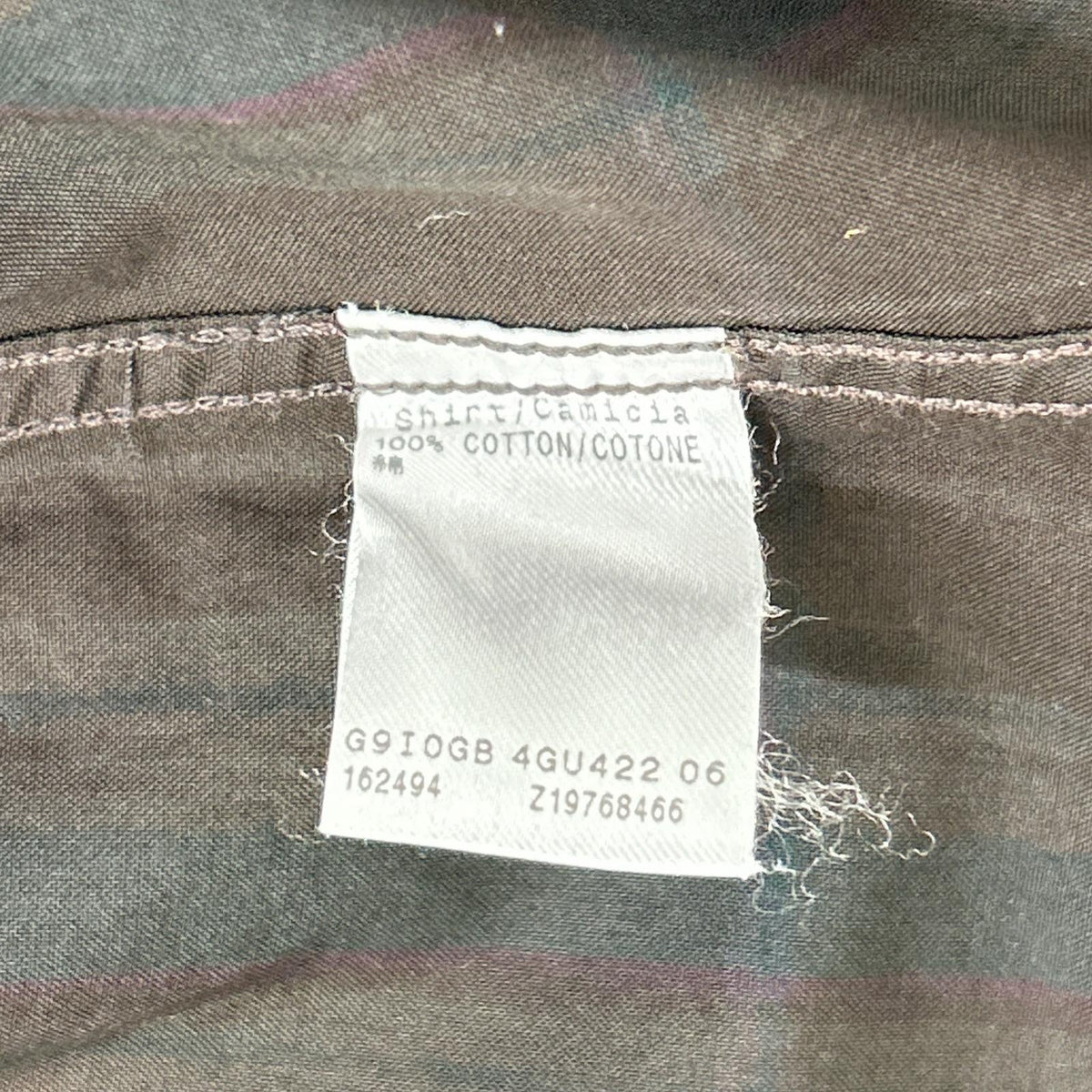 GUCCI グッチ G9IOGB ダークブラウンストライプ ウエスタンシャツ トップス