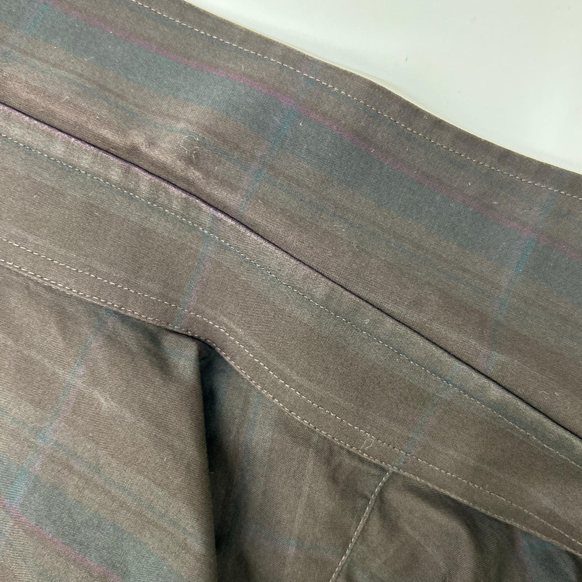 GUCCI グッチ G9IOGB ダークブラウンストライプ ウエスタンシャツ トップス