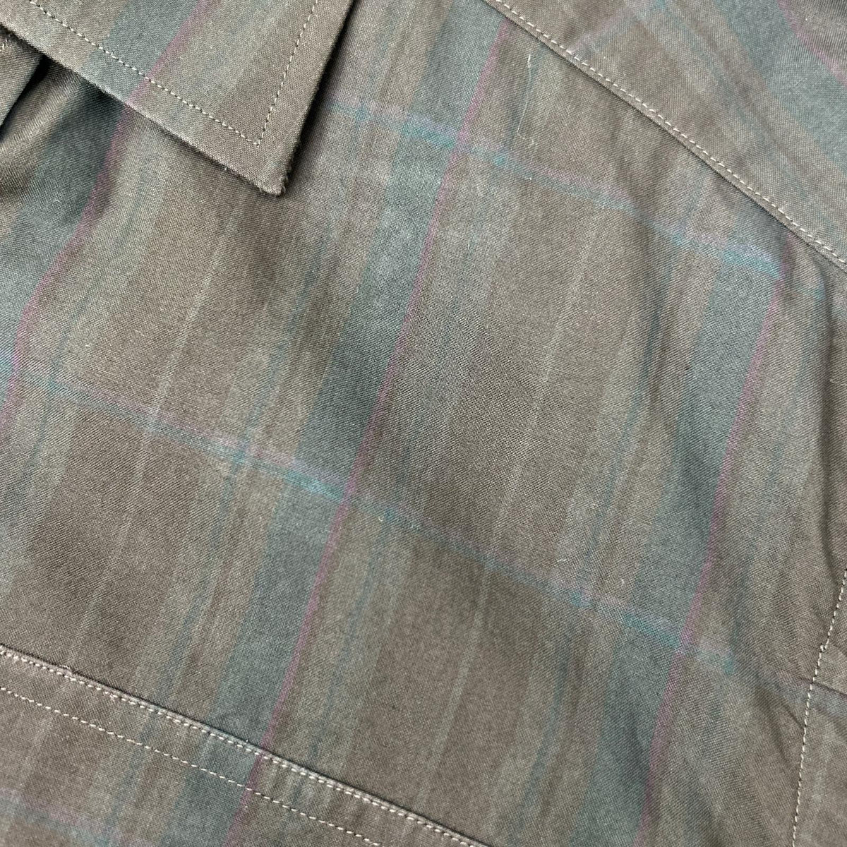 GUCCI グッチ G9IOGB ダークブラウンストライプ ウエスタンシャツ トップス