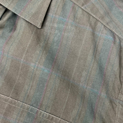 GUCCI グッチ G9IOGB ダークブラウンストライプ ウエスタンシャツ トップス