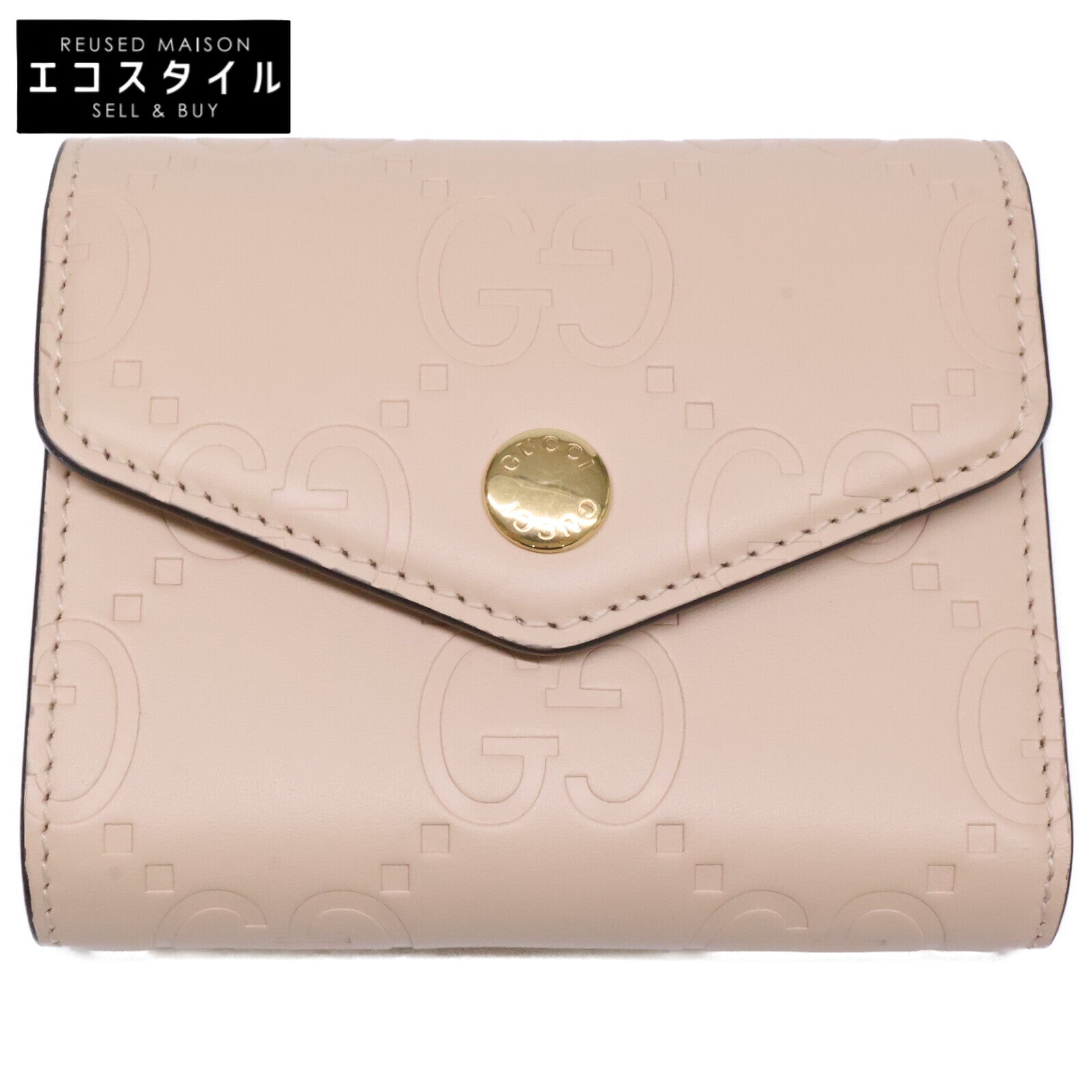 GUCCI グッチ 【新品同様】772793 AAC1Q 5701 GGパターン ミディアムウォレット 三つ折り財布（小銭入れあり）