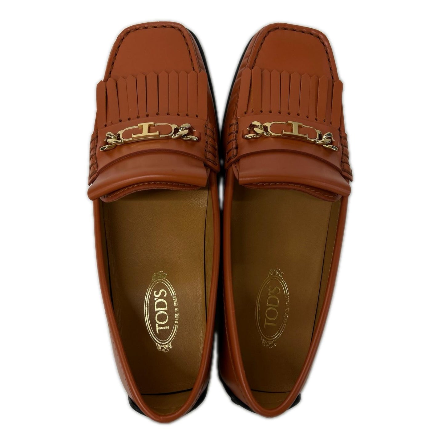 TOD'S トッズ 【美品】T タイムレス チェーン タッセル ローファー シューズ