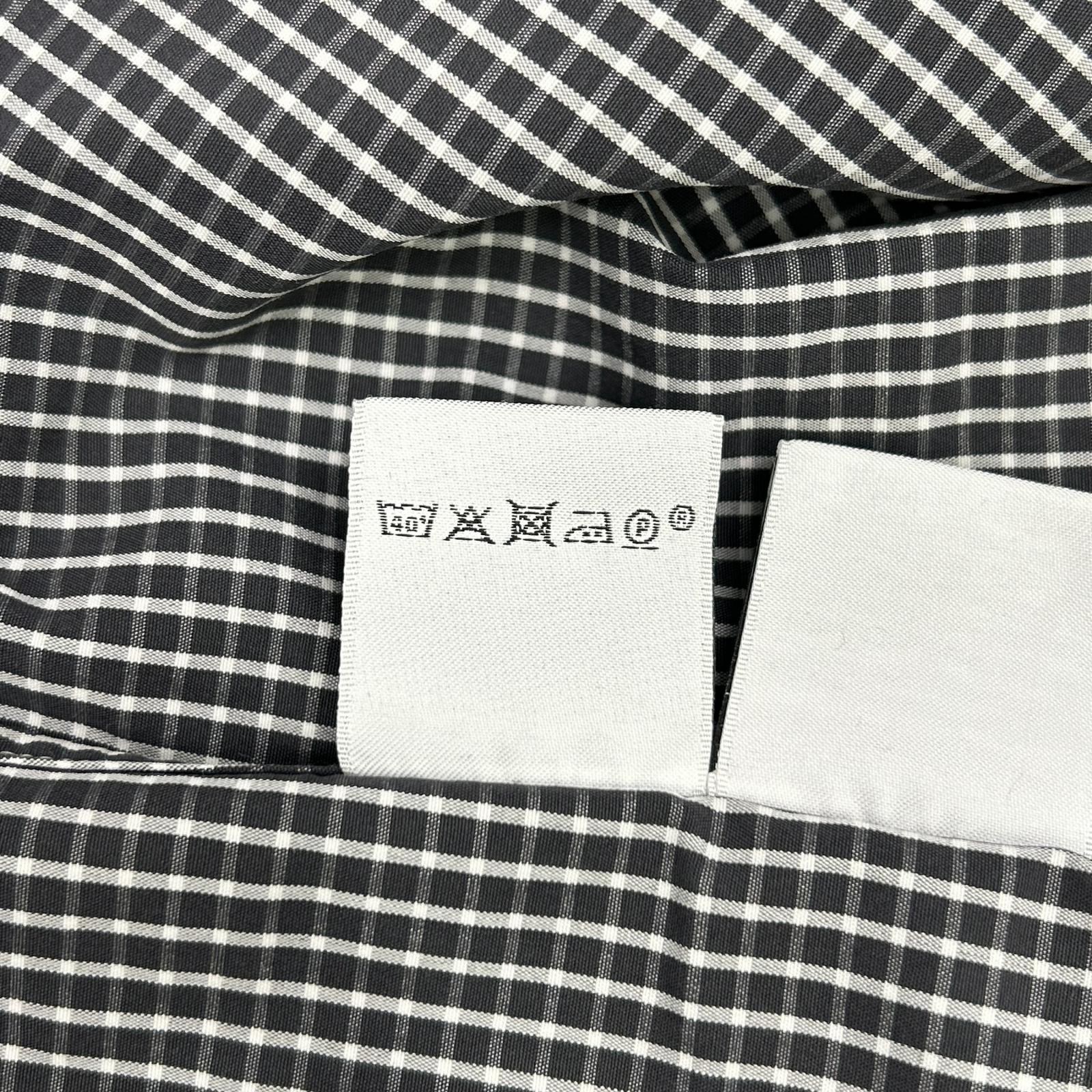 HERMES エルメス チェック コットン　長袖シャツ トップス