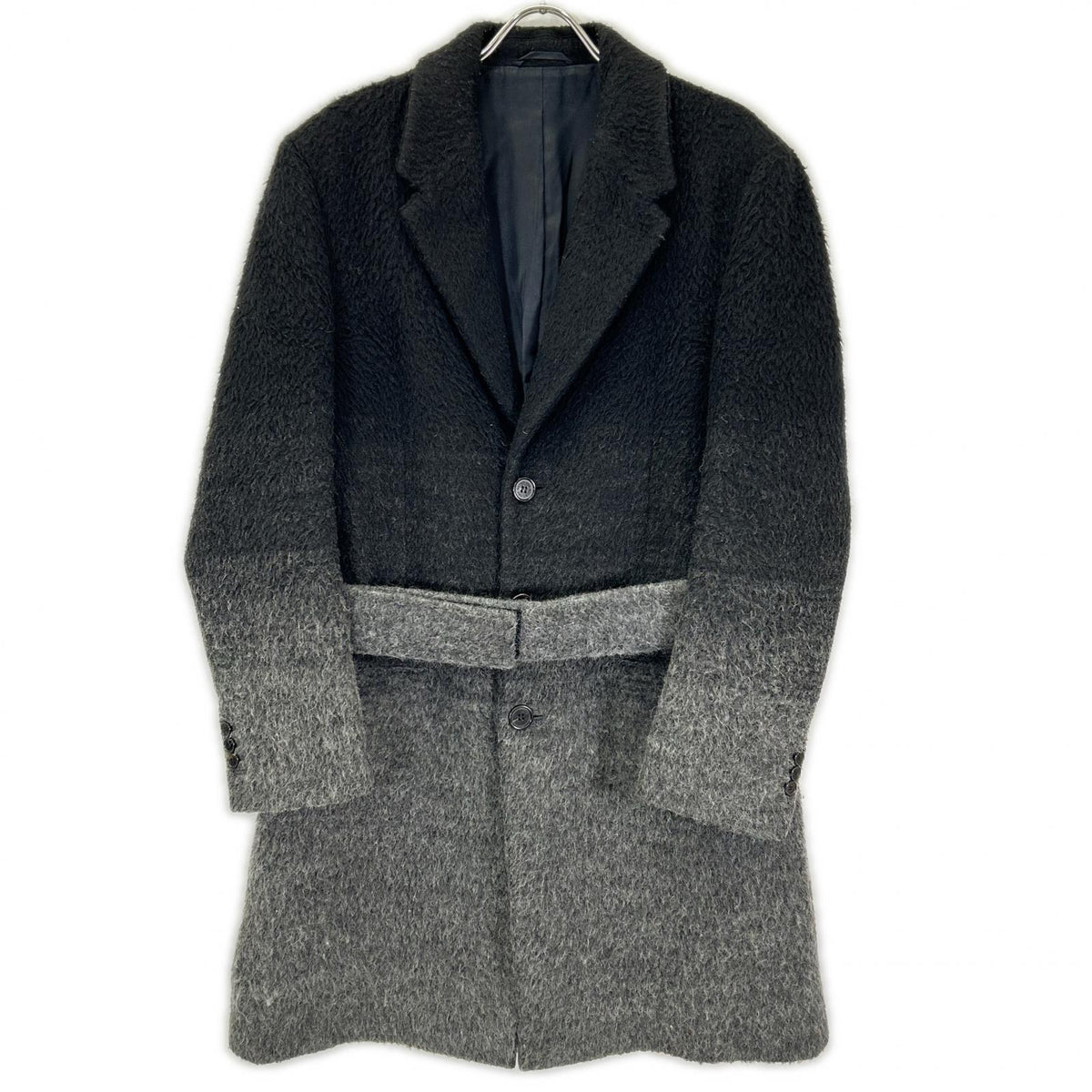 Neil Barrett BCA107J－1242 Gray × black Chesterfield coat coat