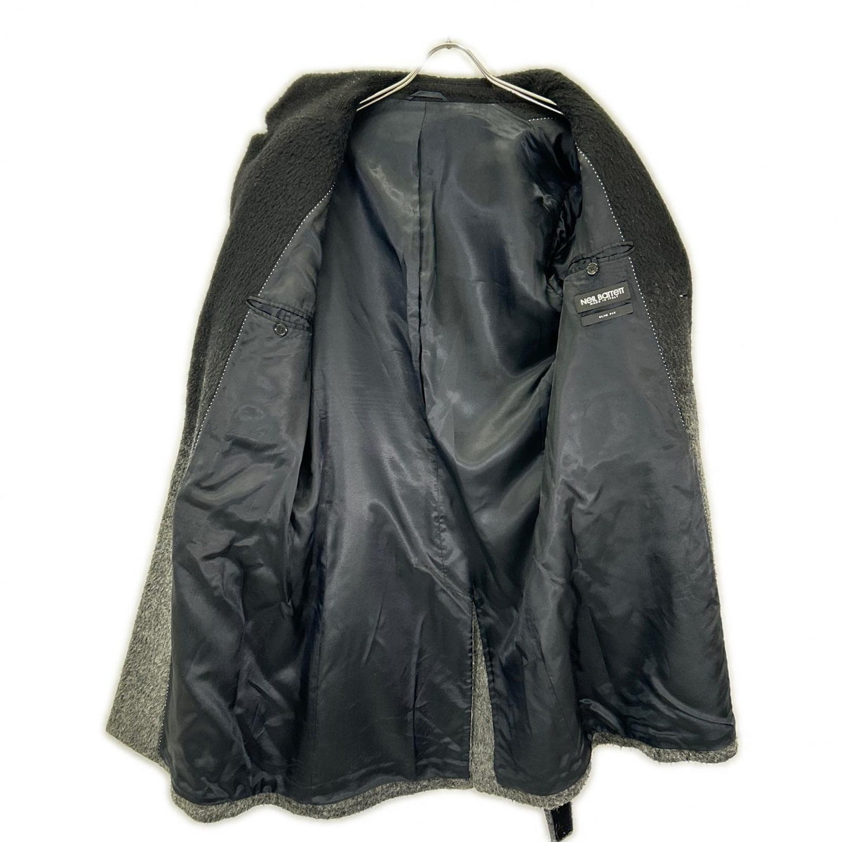Neil Barrett BCA107J－1242 Gray × black Chesterfield coat coat