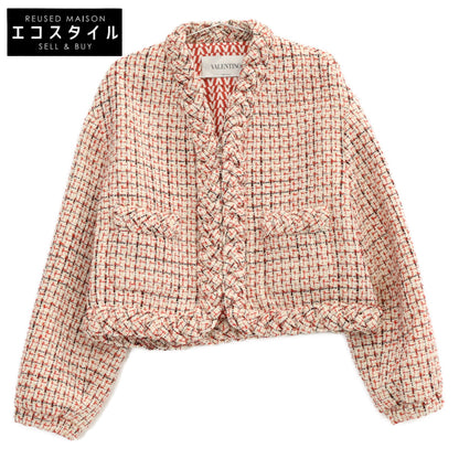 VALENTINO ヴァレンティノ 【美品/国内正規】WB3CE2D5675 ツイード ジップアップ ジャケット ジャケット