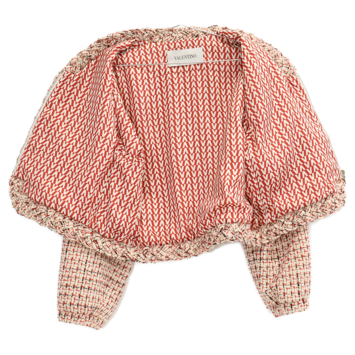 VALENTINO ヴァレンティノ 【美品/国内正規】WB3CE2D5675 ツイード ジップアップ ジャケット ジャケット