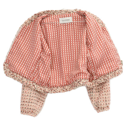 VALENTINO ヴァレンティノ 【美品/国内正規】WB3CE2D5675 ツイード ジップアップ ジャケット ジャケット
