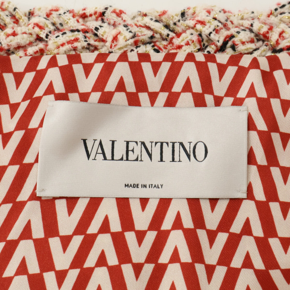 VALENTINO ヴァレンティノ 【美品/国内正規】WB3CE2D5675 ツイード ジップアップ ジャケット ジャケット