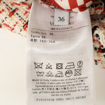 VALENTINO ヴァレンティノ 【美品/国内正規】WB3CE2D5675 ツイード ジップアップ ジャケット ジャケット