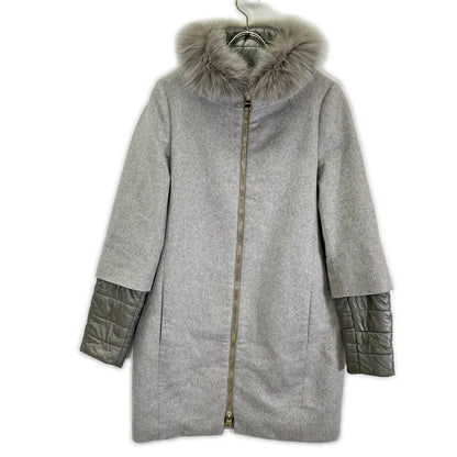 HERNO ヘルノ CA0163D グレー カシミヤ×ダウン コンビネーション コート コート