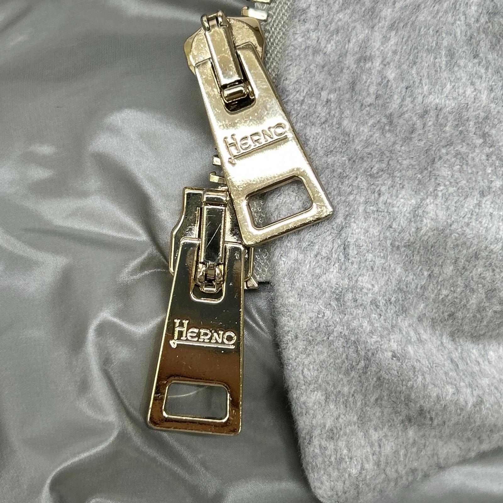 HERNO ヘルノ CA0163D グレー カシミヤ×ダウン コンビネーション コート コート
