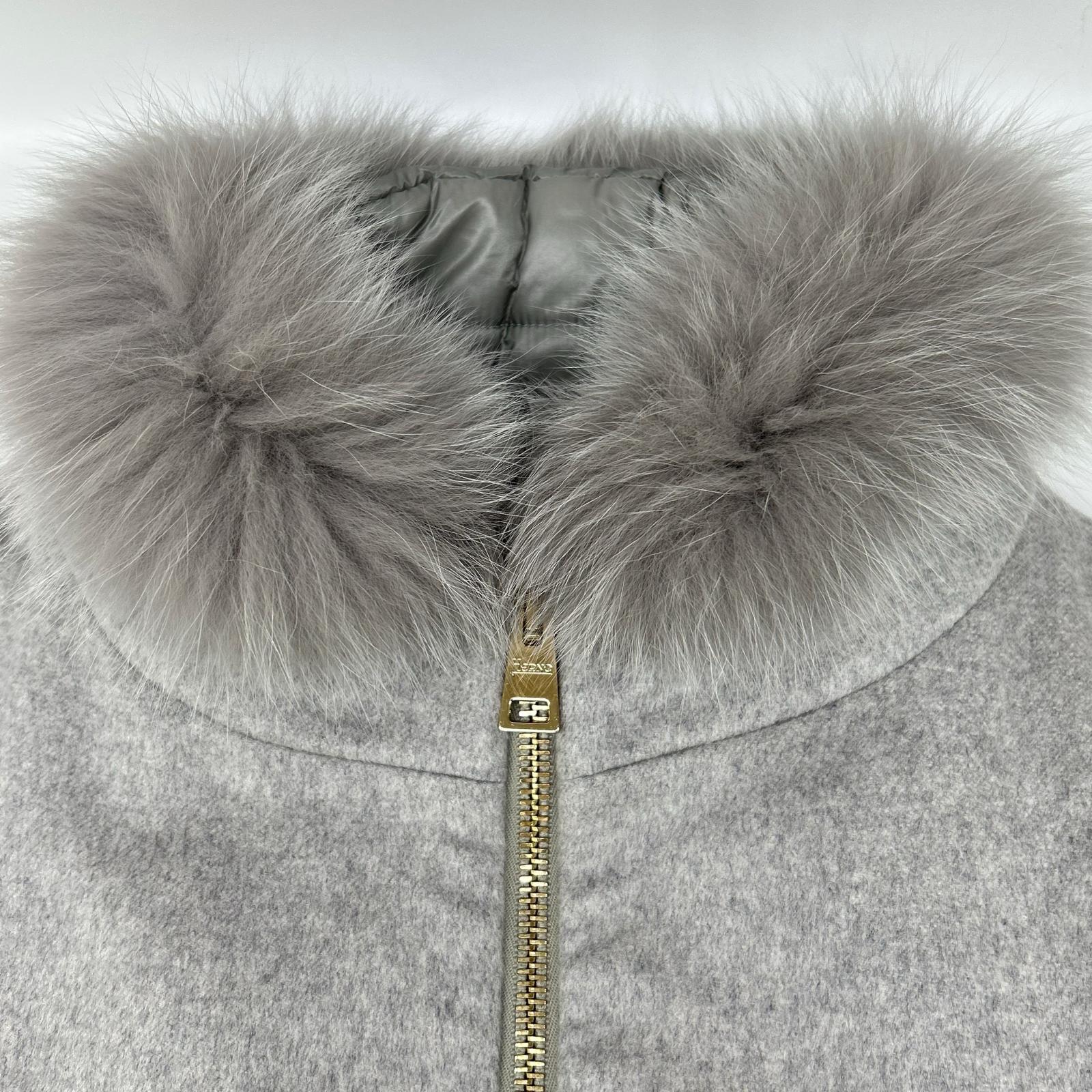 HERNO ヘルノ CA0163D グレー カシミヤ×ダウン コンビネーション コート コート