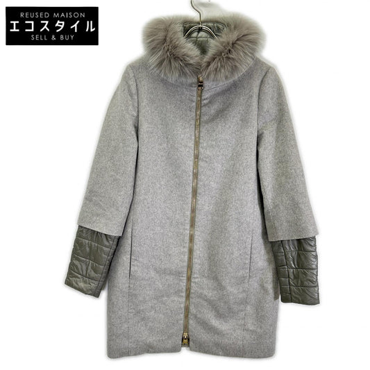 HERNO ヘルノ CA0163D グレー カシミヤ×ダウン コンビネーション コート コート