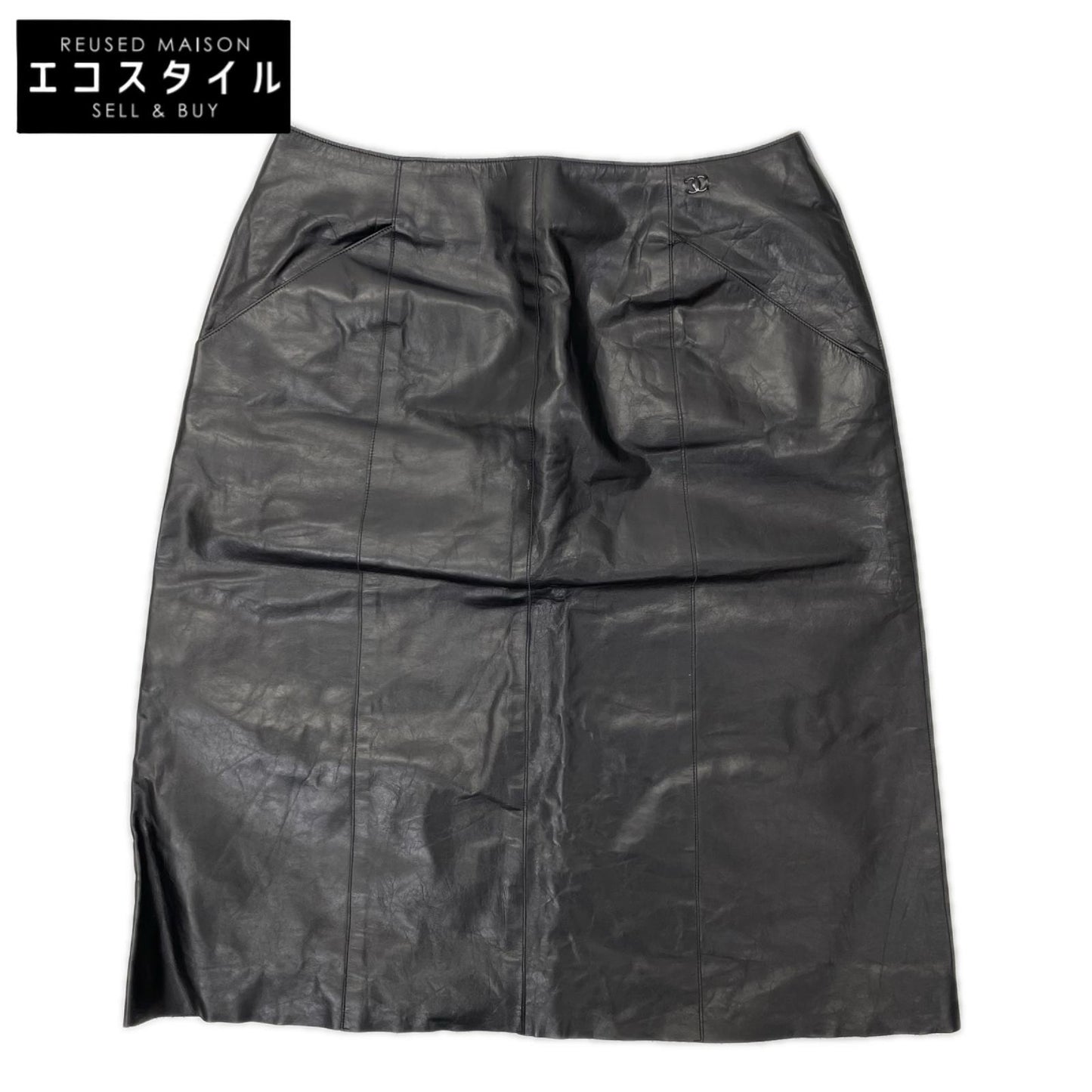 CHANEL シャネル 02A P20261 ココマーク レザースカート スカート