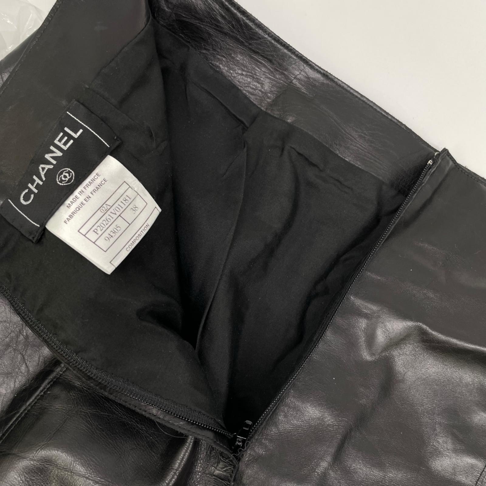 CHANEL シャネル 02A P20261 ココマーク レザースカート スカート