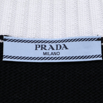 PRADA プラダ 【美品/国内正規/23年製】P25I04 ロゴ刺繍 クロップド カーディガン トップス
