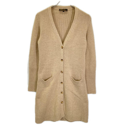 Loro Piana ロロピアーナ ベージュ ミドルゲージ カシミヤ ロングニットカーディガン トップス