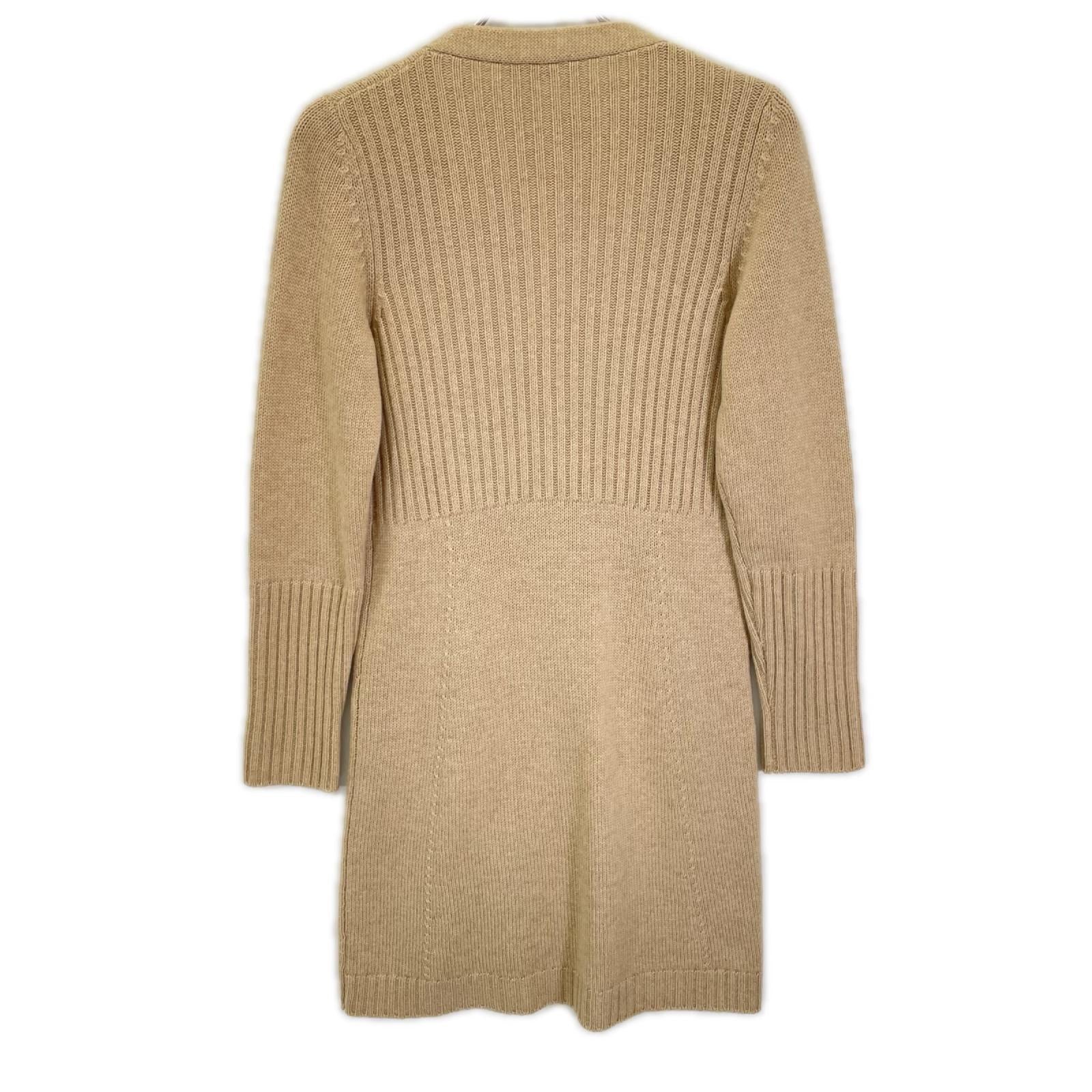 Loro Piana ロロピアーナ ベージュ ミドルゲージ カシミヤ ロングニットカーディガン トップス