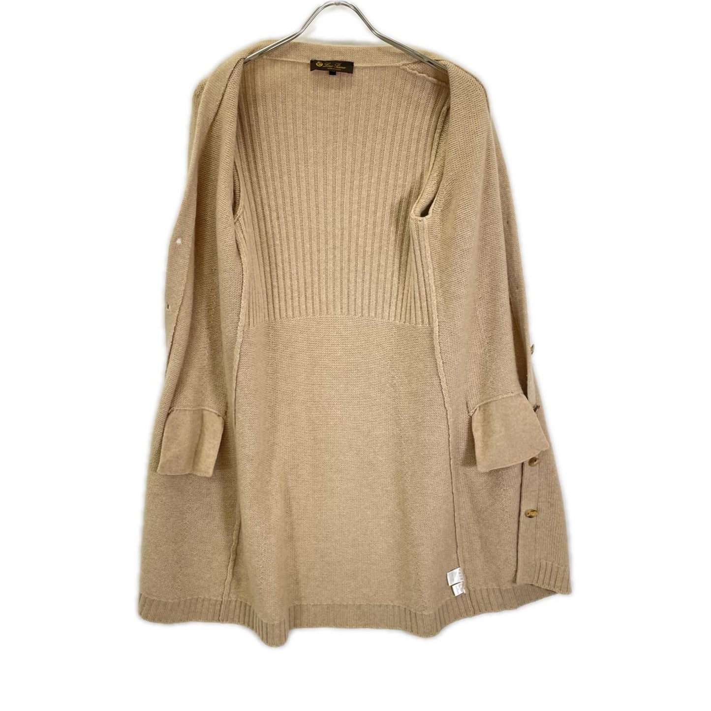 Loro Piana ロロピアーナ ベージュ ミドルゲージ カシミヤ ロングニットカーディガン トップス