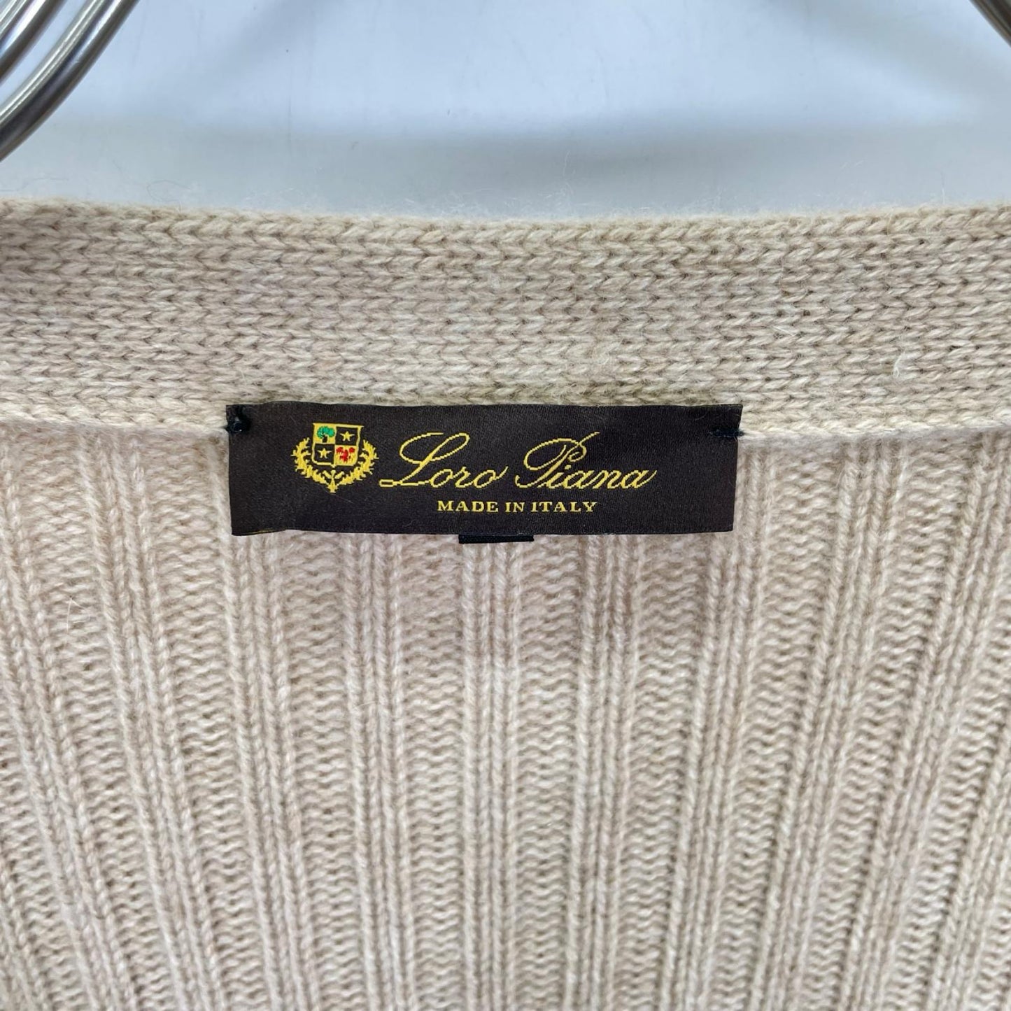 Loro Piana ロロピアーナ ベージュ ミドルゲージ カシミヤ ロングニットカーディガン トップス