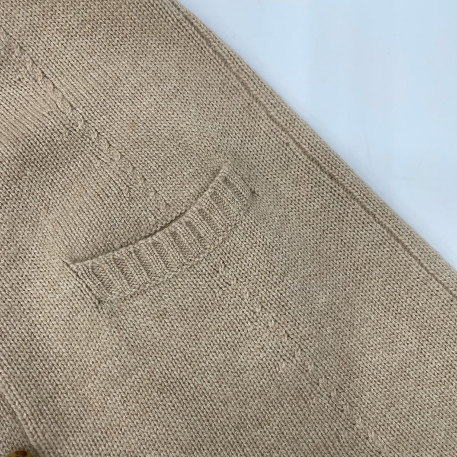 Loro Piana ロロピアーナ ベージュ ミドルゲージ カシミヤ ロングニットカーディガン トップス