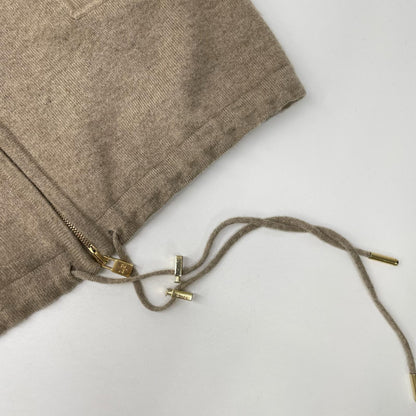 Loro Piana ロロピアーナ ベージュ ドローコード カシミヤ フーディニットコート コート