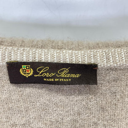 Loro Piana ロロピアーナ ベージュ ドローコード カシミヤ フーディニットコート コート