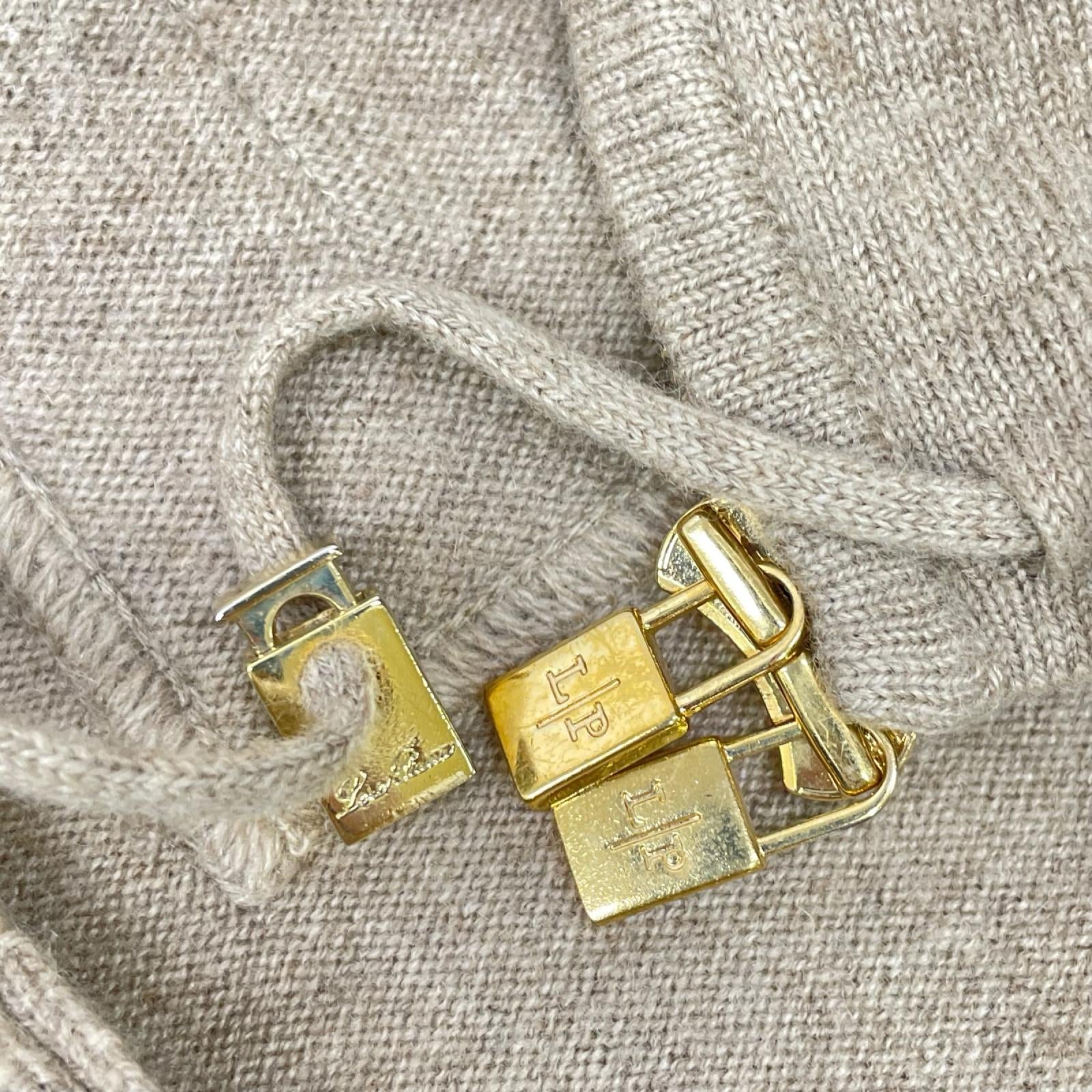 Loro Piana ロロピアーナ ベージュ ドローコード カシミヤ フーディニットコート コート