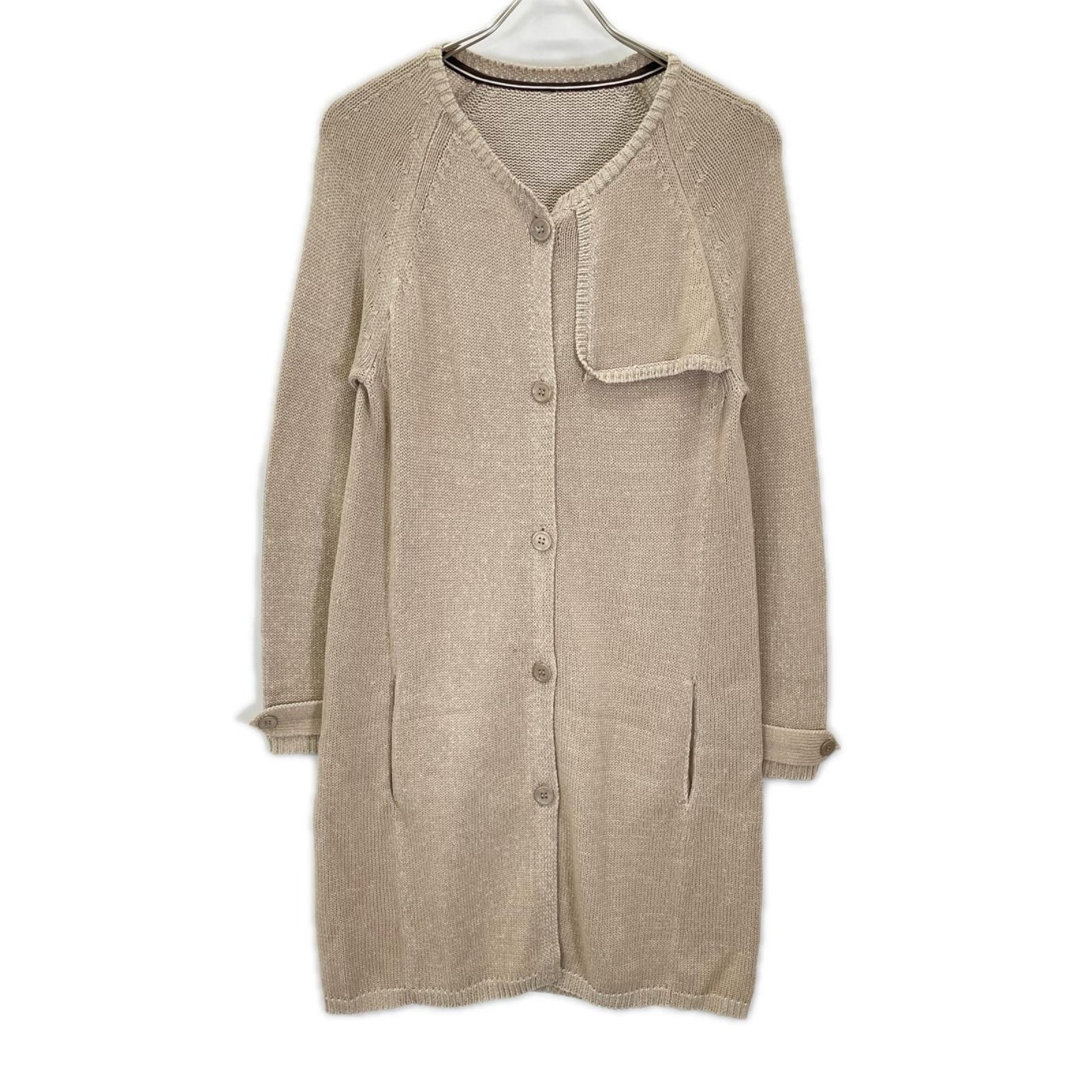 S MaxMara エスマックスマーラ コットン×カシミヤ×シルク ロングニットコーディガン トップス
