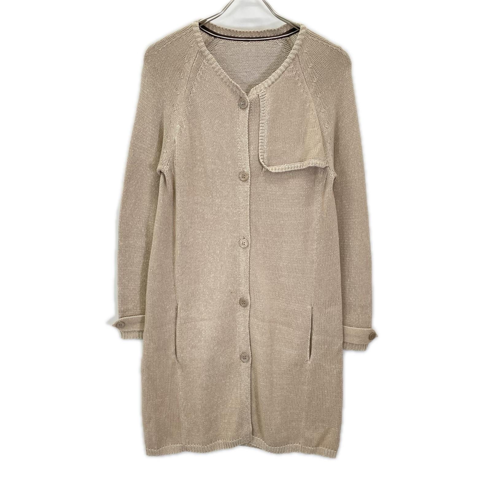 S MaxMara エスマックスマーラ コットン×カシミヤ×シルク ロングニットコーディガン トップス
