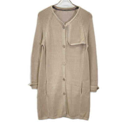 S MaxMara エスマックスマーラ コットン×カシミヤ×シルク ロングニットコーディガン トップス