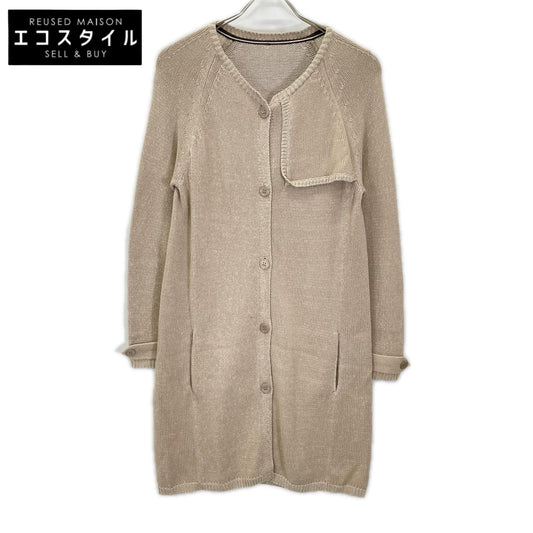 S MaxMara エスマックスマーラ コットン×カシミヤ×シルク ロングニットコーディガン トップス