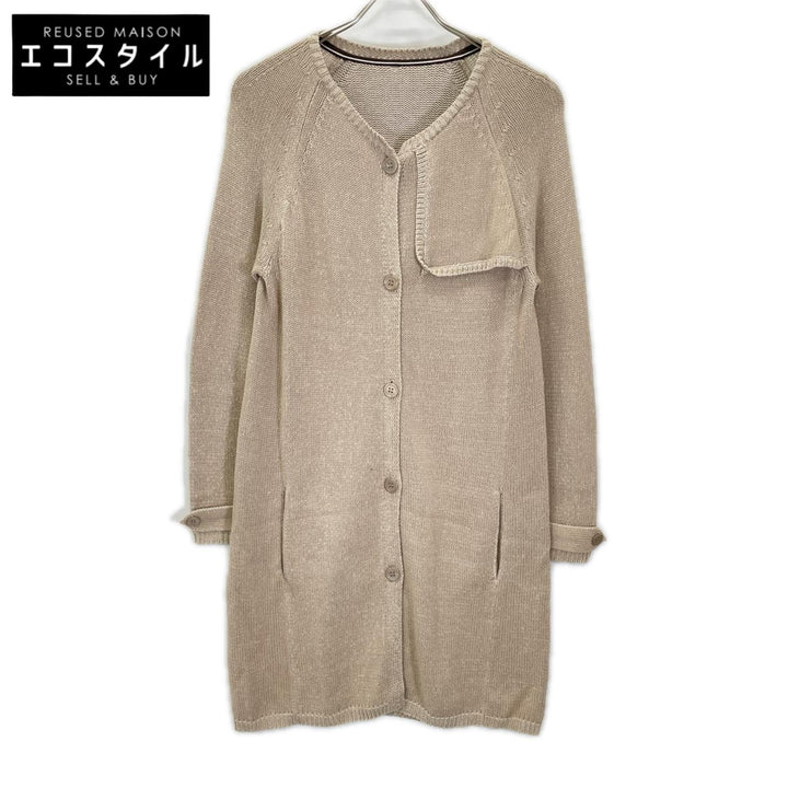 S MaxMara エスマックスマーラ コットン×カシミヤ×シルク ロングニットコーディガン トップス