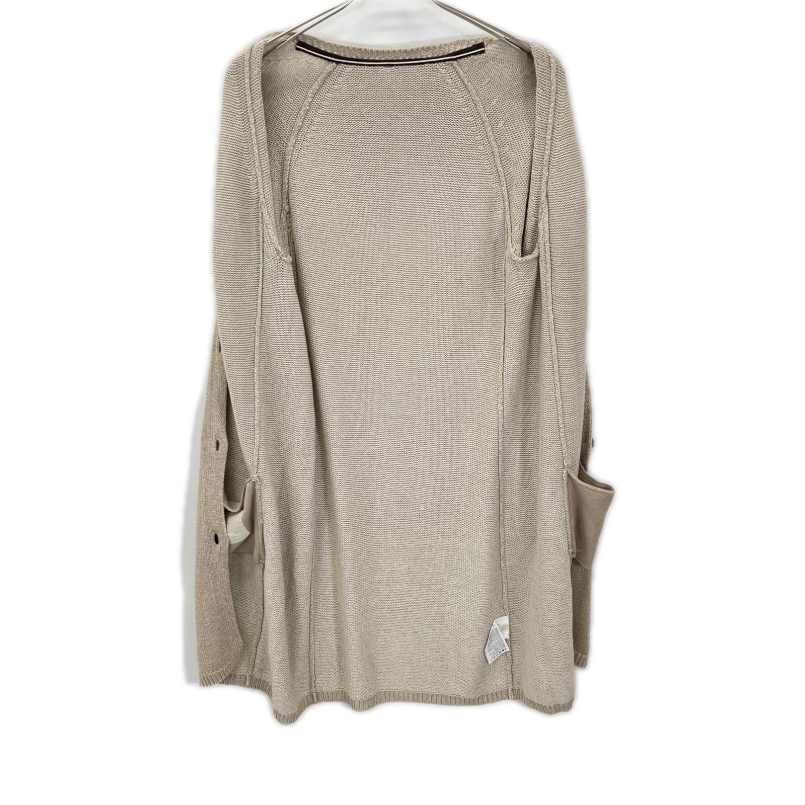 S MaxMara エスマックスマーラ コットン×カシミヤ×シルク ロングニットコーディガン トップス